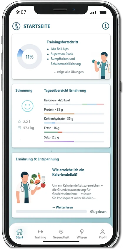 Heal my Back App Mockup